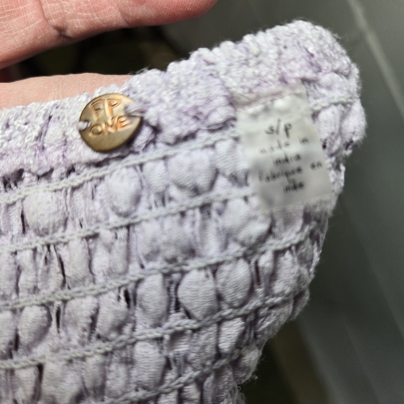 Free People One Adella Corset Cami Lilac Lace Strapless Top - Picture 10 of 11